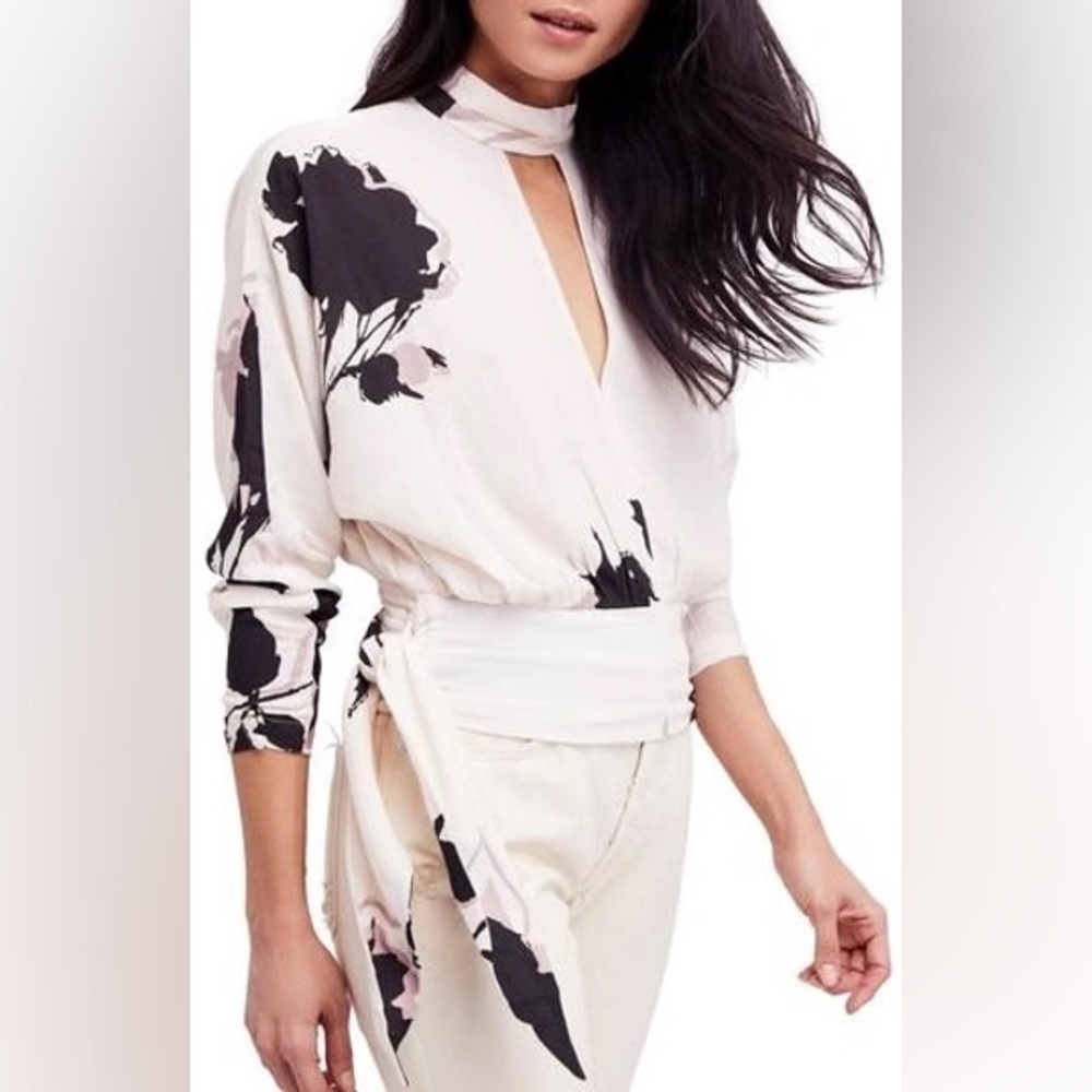 Free people - say you love me blouse in ivory - like new - medium